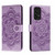 Samsung Galaxy A54 5G Sun Mandala Embossing Pattern Phone Leather Case - Purple