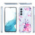 Samsung Galaxy A54 5G Transparent Painted Phone Case - Pink Flower