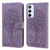 Samsung Galaxy A54 5G Tree & Deer Pattern Pressed Printing Horizontal Flip Leather Phone Case - Purple