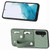 Samsung Galaxy A54 5G Wristband Kickstand Wallet Back Phone Case with Tool Knife - Green