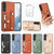 Samsung Galaxy A54 5G Wristband Kickstand Wallet Back Phone Case with Tool Knife - Green