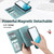 Samsung Galaxy A54 5G Zipper Wallet Detachable MagSafe Leather Phone Case - Blue