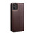 iPhone 12 mini QIALINO Business Horizontal Flip Leather Case with Holder & Card Slots & Wallet  - Brown