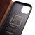 iPhone 13 Pro Max QIALINO Horizontal Flip Leather Case with Holder & Card Slots & Wallet  - Brown