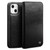 iPhone 13 QIALINO Horizontal Flip Leather Case with Holder & Card Slots & Wallet - Black