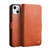 iPhone 13 QIALINO Magnetic Buckle Leather Phone Case - Brown