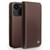 iPhone 14 Plus QIALINO Business Horizontal Flip PU Phone Case  - Brown