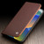 iPhone 14 Pro Max QIALINO Business Horizontal Flip PU Phone Case  - Brown