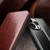 iPhone 15 Pro Max QIALINO Classic Genuine Leather Phone Case - Black