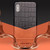 iPhone X / XS QIALINO Crocodile Texture Cowhide Leather Protective Case