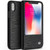 iPhone X / XS QIALINO Lizard Texture Horizontal Flip Leather Case with Smart View Window & Sleep / Wake-up Function - Black