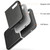 iPhone XR QIALINO Shockproof Kangaroo Skin Leather Protective Case - Black