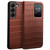 Samsung Galaxy S22 5G QIALINO Crocodile Pattern Genuine Leather Phone Case - Brown