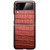 Samsung Galaxy Z Flip4 QIALINO Crocodile Pattern Genuine Leather Phone Case - Brown