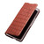 Samsung Galaxy Z Fold3 5G/W22 5G QIALINO Crocodile Pattern Genuine Leather Phone Case - Brown