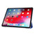 iPad Pro 12.9 2022 / 2021 Silk Texture Three-fold Horizontal Flip Leather Tablet Case with Holder & Pen Slot - Blue