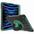 360-degree Rotating Holder Tablet Case with Wristband iPad Pro 12.9 2021 / 2020 - Black + Green