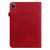 iPad Pro 12.9 2022 / 2021 / 2020 / 2018 Solid Color Embossed Striped Leather Case - Red