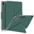 iPad Pro 12.9 2022 / 2021 Multi-folding Horizontal Flip PU Leather Shockproof Tablet Case with Holder & Sleep / Wake-up Function - Dark Green