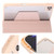 iPad Pro 12.9 2022 / 2021 / 2020 / 2018 3-Fold 360 Rotation Acrylic Leather Smart Tablet Case - Pink