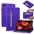 iPad Pro 12.9 2022 / 2021 / 2020 Skin Feel Solid Color Zipper Smart Leather Tablet Case - Purple