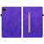 iPad Pro 12.9 2022 / 2021 / 2020 Skin Feel Solid Color Zipper Smart Leather Tablet Case - Purple