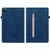 iPad Pro 12.9 2022 / 2021 / 2020 Skin Feel Solid Color Zipper Smart Leather Tablet Case - Blue