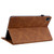 iPad Pro 12.9 2022 / 2021 / 2020 Skin Feel Solid Color Zipper Smart Leather Tablet Case - Brown
