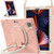 iPad Pro 12.9 2022 / 2021 Silicone + PC Protective Tablet Case with Holder & Shoulder Strap - Rose Gold