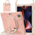 iPad Pro 12.9 2022 / 2021 Silicone + PC Protective Tablet Case with Holder & Shoulder Strap - Rose Gold