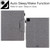 iPad Pro 12.9 2022 / 2021 / 2020 / 2018 Solid Color Horizontal Flip Leather Tablet Case with Holder & Card Slot & Photo Frame & Wallet - Grey