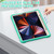 iPad Pro 12.9 2022 / 2021 3-Layer Protection Screen Frame + PC + Silicone Shockproof Combination Tablet Case with Holder - Mint Green