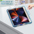 iPad Pro 12.9 2022 / 2021 3-Layer Protection Screen Frame + PC + Silicone Shockproof Combination Tablet Case with Holder - Colorful Blue