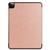 iPad Pro 12.9 2022 / 2021 Custer Texture Horizontal Flip PU Leather Tablet Case with Three-folding Holder & Sleep / Wake-up Function - Rose Gold