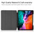 iPad Pro 12.9 2022 / 2021 Horizontal Flip Honeycomb TPU + PU Leather Tablet Case with Three-folding Holder & Sleep / Wake-up Function & Pen Slot - Black