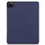 iPad Pro 12.9 2022 / 2021 Horizontal Flip Honeycomb TPU + PU Leather Tablet Case with Three-folding Holder & Sleep / Wake-up Function & Pen Slot - Dark Blue
