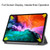iPad Pro 12.9 2022 / 2021 Custer Texture Horizontal Flip PU Leather Tablet Case with Three-folding Holder & Sleep / Wake-up Function - Grey