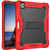 iPad Pro 12.9 2022 / 2021 / 2020 / 2018 Silicone + PC Shockproof Tablet Case - Red+Black