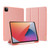 iPad Pro 12.9 2022 / 2021 / 2020 DUX DUCIS Domo Series Horizontal Flip Magnetic TPU + PU Leather Tablet Case with Three-folding Holder & Pen Slot & Sleep / Wake-up Function - Pink