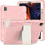 iPad Pro 12.9 2022 / 2021 3-Layer Protection Screen Frame + PC + Silicone Shockproof Combination Tablet Case with Holder - Cherry Blossoms Pink