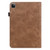 iPad Pro 12.9 2022 / 2021 / 2020 / 2018 Solid Color Embossed Striped Leather Case - Brown