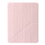 iPad Pro 12.9 2022 / 2021 / 2020 Clear Acrylic Deformation Leather Tablet Case - Pink