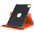 iPad Pro 12.9 2022 / 2021 / 2020 Litchi Texture Horizontal Flip 360 Degrees Rotation Leather Tablet Case with Holder - Orange