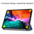 iPad Pro 12.9 2022 / 2021 Custer Texture Horizontal Flip PU Leather Tablet Case with Three-folding Holder & Sleep / Wake-up Function - Dark Green