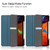 iPad Pro 12.9 2022 / 2021 Horizontal Flip Honeycomb TPU + PU Leather Tablet Case with Three-folding Holder & Sleep / Wake-up Function & Pen Slot - Dark Green