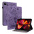 iPad Pro 11 2021 / Air 4 2020 Butterfly Rose Embossed Leather Smart Tablet Case - Purple