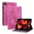 iPad Pro 11 2021 / Air 4 2020 Butterfly Rose Embossed Leather Smart Tablet Case - Rose Red