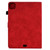 iPad Pro 11 2021 / 2020 / 2018 / Air 10.9 2020 Tower Embossed Leather Smart Tablet Case - Red