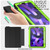 iPad Pro 11 2022 / 2021 / 2020 / 2018 / Air 2020 10.9 / Air 2022 10.9 3-Fold Amor Shockproof Smart Tablet Case - Black Green