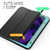 iPad Pro 11 2022 / 2021 / 2020 / 2018 / Air 2020 10.9 / Air 2022 10.9 3-Fold Amor Shockproof Smart Tablet Case - Black Light Blue